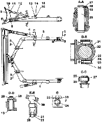 Порядок разборки бульдозерного оборудования с поворотным отвалом с ручным перекосом